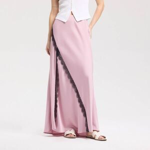 a new day Pink Maxi Skort with Black Lace Trim